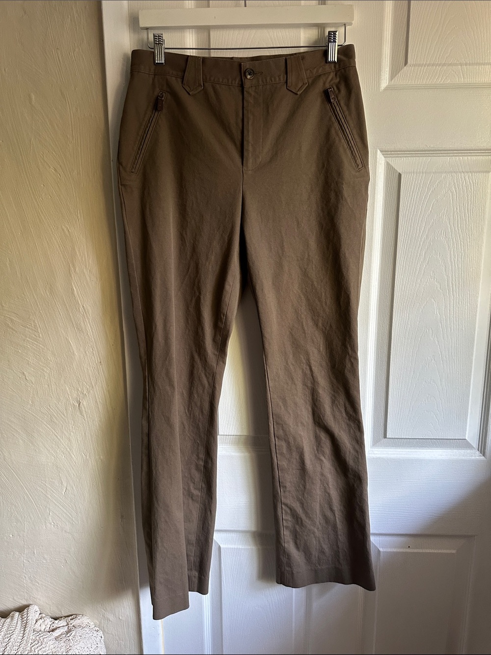 Ralph Lauren Classic Brown Straight-Leg Pants